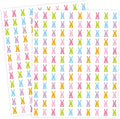 JarThenaAMCS 2400 Pcs Easter Mini Sticker Pastel Bunny Paper Decal Colorful Rabbit Self-Adhesive Sticker for Planner Reward Envelope Scrapbook DIY Supplies, 0.5 in