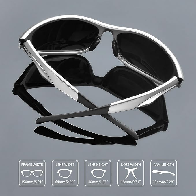 Joopin Sports Sunglasses Polarized UV400 Protection Wrap Around Sun Glasses Shades for Men Women