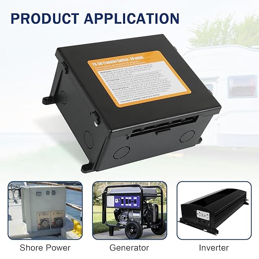 Automatic Transfer Switch, 120 VAC, 30 Amp, Automatic Transfer Relay Switch