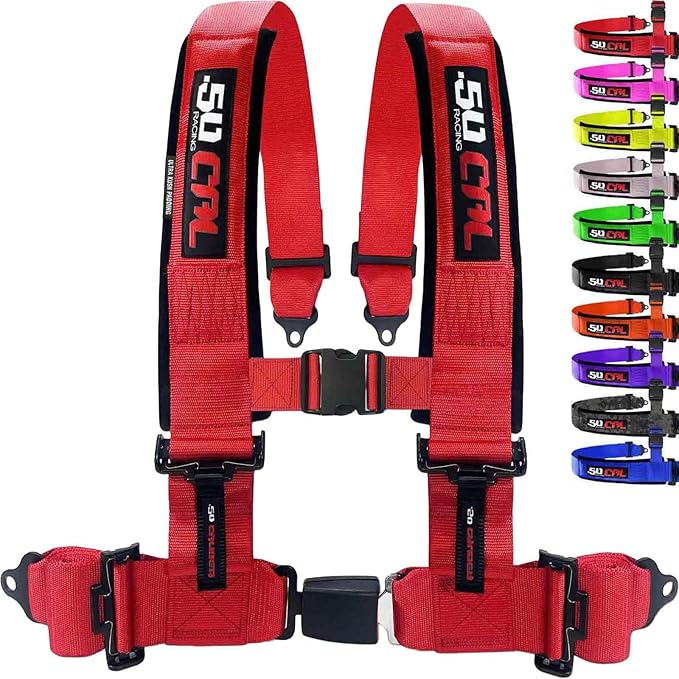 1pc 4 Point Harness for Bucket Seat, Push Release, 10 Color Options, Racing Harness, Race Car, Off Road, UTV, RZR