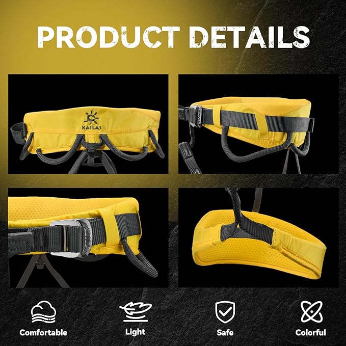 KAILAS Airo Rock Climbing Harness Men Roofing Harnesses Rescue Mountaineering Safety Belt Women Comfortable Lightweight