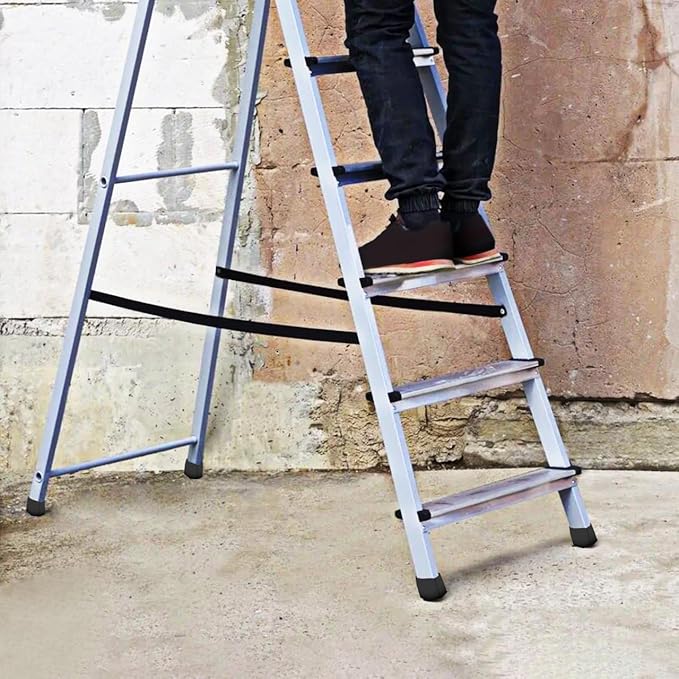 VICASKY 2-Pack Universal 2x4cm Square Anti-Slip Rubber Feet, Protective Leg Caps for Folding & Step Ladders, Non-Slip Floors Guards for Stabilizer Bars & Household Use (Black)