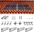 VEVOR Solar Panel Mount Kit with 4 x 30 Aluminum Rails and 6 Clamps for Metal, Concrete, Wood, or Tile Roofs