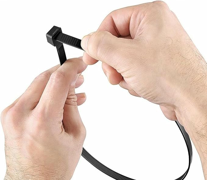 Black zip ties 18 inch Cable ties wraps 100 pcs/Pack outdoor use Long plastic ties with 60 Pounds tensile