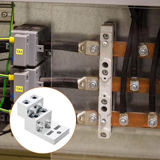1 Pack Mechanical Panelboard Lug Grounding Mechanical Lug Two Conductors, 500 Kcmil-4, 600 MCM-2 Wire Range