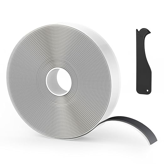 Butyl Tape Black 2" x 30 Ft None Hardening Premium Butyl Caulk Tape for RV Window Glazing Roofing Leak Opening Pipe Plumbing Fixture EPDM Roof Patching(1 Pack)