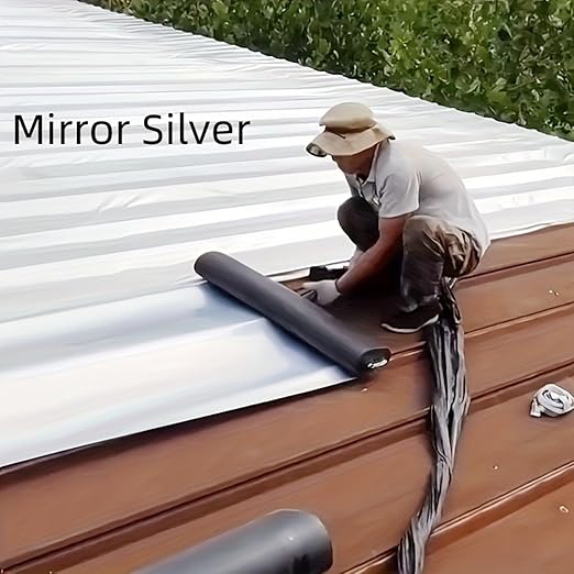 Heavy Duty Industrial roof Waterproof Tape, Suitable for Metal Surfaces, Corrugated Roofs, and Iron Plates - Durable, high-Grade sealant, Industrial roof Maintenance (Silvery, 7.874in*196.85in)