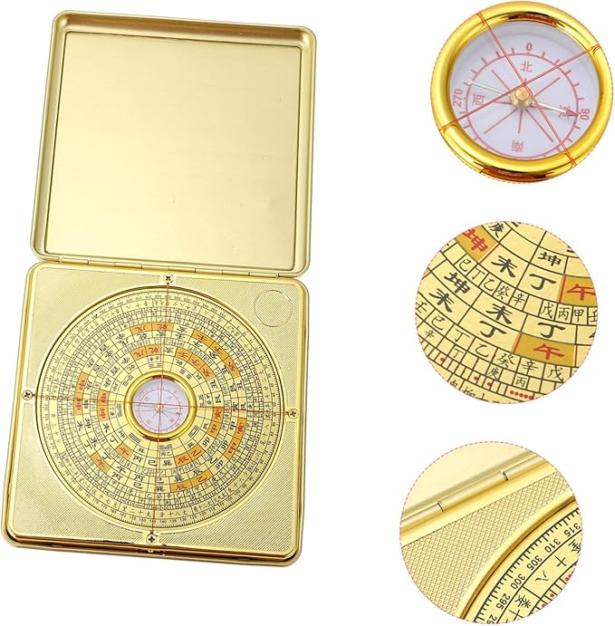 IMIKEYA Feng Shui Compass Pan - Chinese Ancient Compass for Home Planning and Feng Shui Practices - Precision Magnetic for and Residential Harmony 1pc