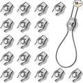 M3 Wire Rope Cable Clip Clamp,304 Stainless Steel Simplex Single Bolt Cable Clamps (18Pcs),1/8 Inch Wire Clamps for 1.5mm-3mm Wires/Stainless Steel Cables/Wire Ropes/Plastic Cables