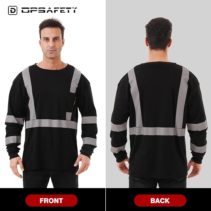 FR Shirt 6 oz Hi Vis Fire Resistant Flame Resistant Shirts for Men,Welding Shirt Cotton CAT2 Long-Sleeved Shirts
