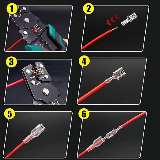 Twidec/360Pcs 2.8/4.8/6.3mm Quick Splice Male and Female Wire Spade Connector Crimp Terminal Block Assortment Kit with Insulating Sleeve for Electrical Wiring Car with Wire Crimper Tool