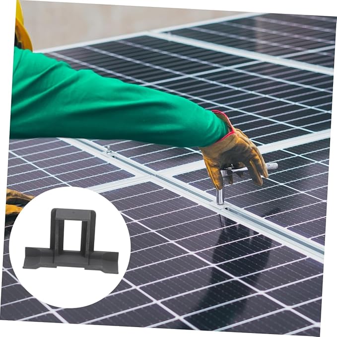 GALPADA 12pcs Solar Panel Water Drainage Clips for Photovoltaic Module Maintenance 40mm Water Guide and Mud Removal Clamp Suitable for Efficient Solar Panel Cleaning