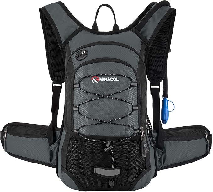 Hydration Pack Hiking Water Backpack - Miracol Insulated Water Bag with 2L Bladder