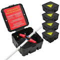 Black Open Splice Junction Box (4 Pack)，Open Splices Repair Open Splices, 5 Second Installation Splice Box, Wire Electrical Junction Box with Cover V0 Flame Retardant Rating(Highest Level)