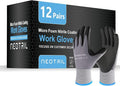Safety Work Gloves MicroFoam Nitrile Coated-3/6/12/36 Pairs,Breathable Nylon Working Gloves for Men Women