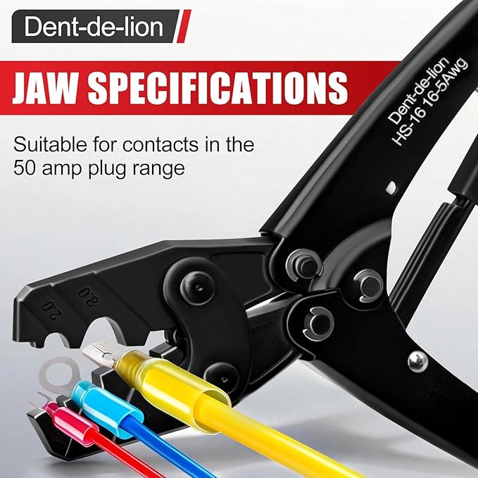 Crimping Pliers Crimping Tool for 50 Amps 600V Connector Cutting Wire Terminal HS-16 1.25-16mm²,Clamp Terminal Cable Lugs Cutter Crimping Pliers Crimping 16-5AWG