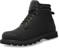 Steel Toe Work Boots for Men, 6-Inch Non Slip Comfortable Leather Waterproof Industrial Construction Safety Workboots