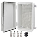 Waterproof Electrical Box, IP67 Junction Box Stainless Steel Latch Hinged Grey Cover Project Enclosure with Wall Bracket 10.2" x 6.3" x 3.9"