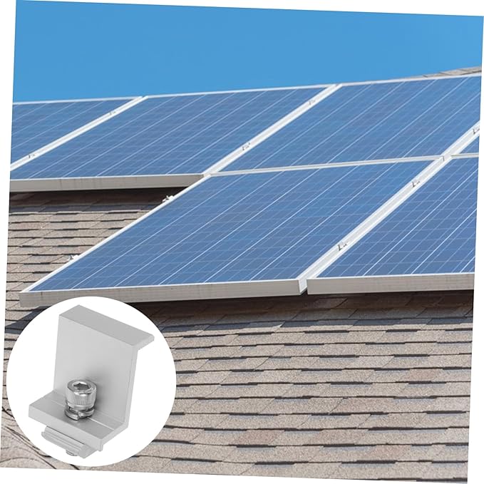 12pcs Metal Solar Panel Clip Bracket Solar Panel Support Easy Installation for Outdoor Use Weather-Resistant Design