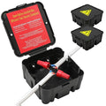 Black Open Splice Junction Box (2 Pack)，Open Splices Repair Open Splices, 5 Second Installation Splice Box, Wire Electrical Junction Box with Cover V0 Flame Retardant Rating(Highest Level)