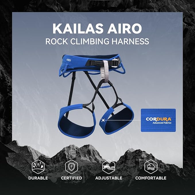 KAILAS Airo Rock Climbing Harness Men Roofing Harnesses Rescue Mountaineering Safety Belt Women Comfortable Lightweight