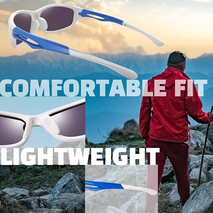 Joopin Sports Sunglasses Polarized UV400 Protection Wrap Around Sun Glasses Shades for Men Women