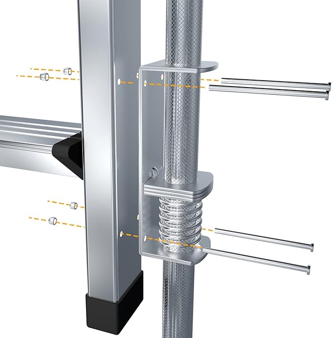 Ladder Levelers for Type II,I and IA Extension Ladders up to 32’,with Anti-Slip Threaded and Adjustable Extension Ladder Legs for Stairs and All Surfaces - Pair (Standard Version （20"）)