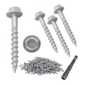 SD Connector Screws #9 x 1-1/2" 1/4" Hex Head Strong-Drive Joist Hanger Screws 0.370" Dia Deck Screw SD9112R500 Replacement for 10D Nails with Includes Tool sockets 500-Qty