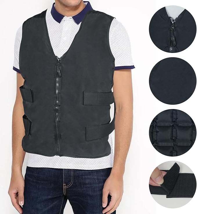 MR.ICE Cooling Vest for Men & Women - Adjustable Ice Vest for Motorcycle, Workers, Sports, Outdoor, Heat Relief