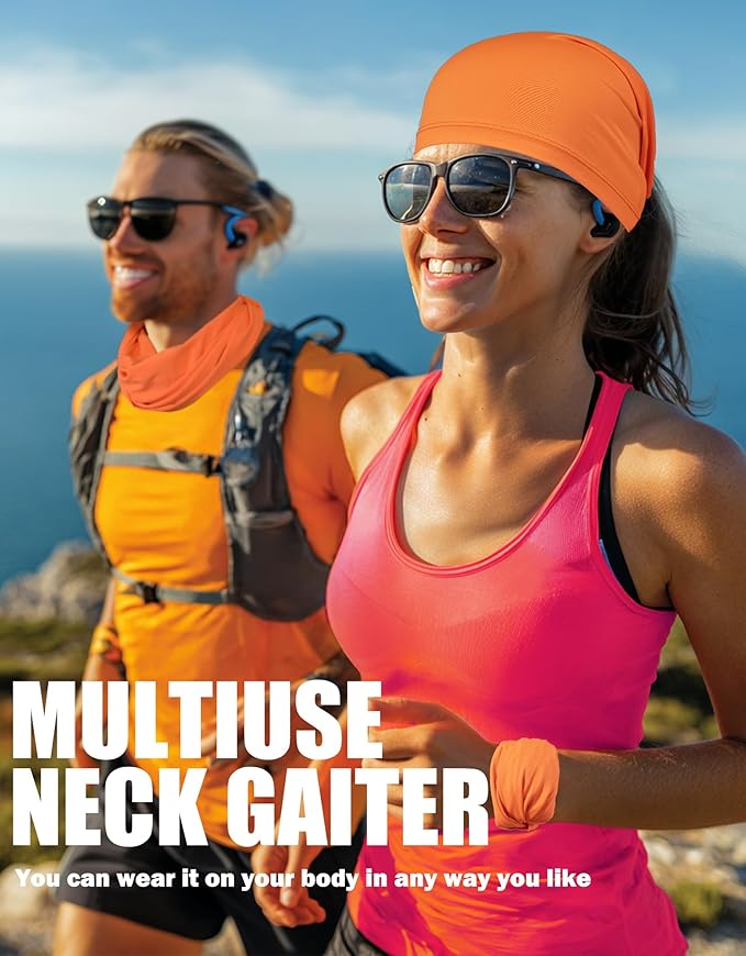 JHYWELL Cooling Neck Gaiter Face Mask, UV Protection Masks Gator, Windproof Bandana for Skiing, Fishing, Hiking, Cycling
