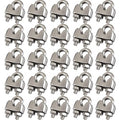 3/16 Inch M4 Wire Rope Cable Clip Clamp, 304 Stainless Steel, U Bolt Saddle Fastener, 25 Packs