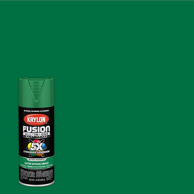 Krylon Fusion ALL-IN-ONE 2751 Satin Spring Grass 12 Ounce (Pack of 2)