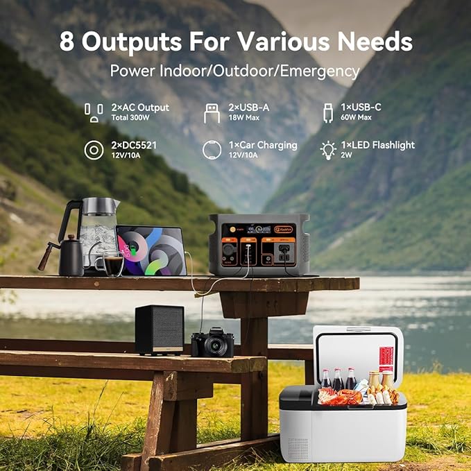 Solar Generator with Solar Panel Included, FF Flashfish 179Wh Portable Power Station+100W Foldable Solar Panel, Backup Power Battery and Solar Panel Kit for Home Blackout/RV/Camping