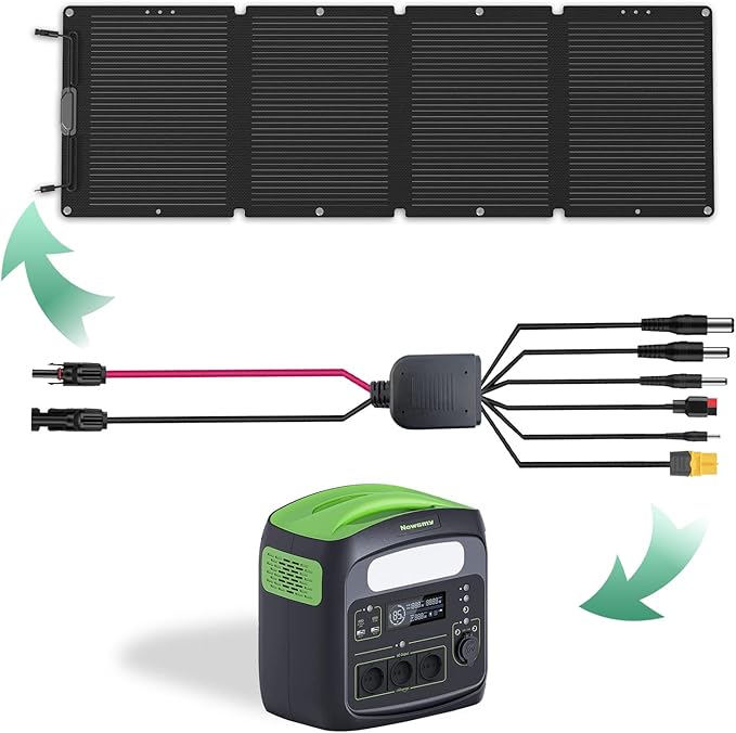 NECESPOW 6-in-1 Solar Connector Kit with Female and Male Connectors, Universal Solar Adapter Cable Compatable for Solar Panel & Solar Power Staion