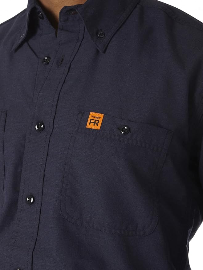 Wrangler Riggs Workwear Men's FR Flame Resistant Two Pocket Work Shirt