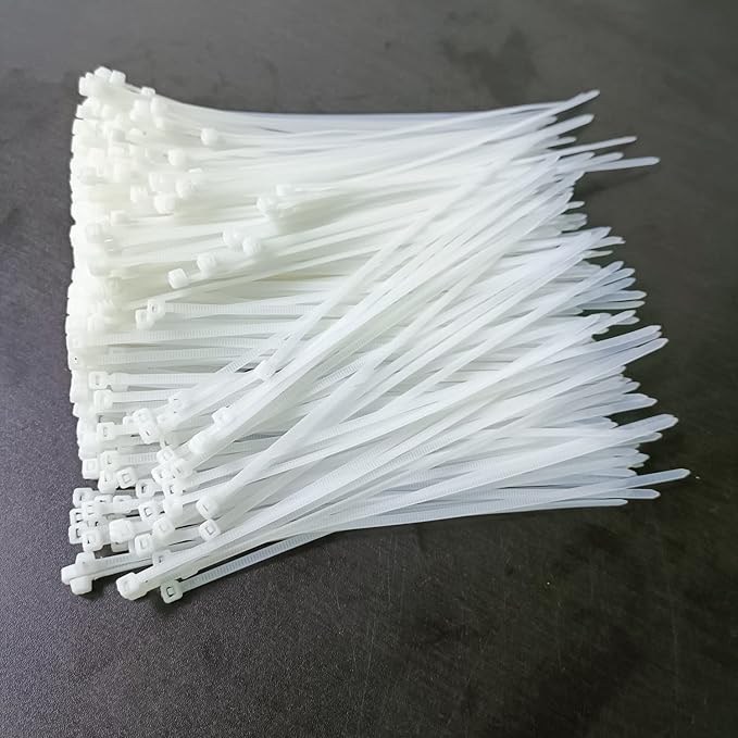 Zip ties 1000 pcs 8 inch Cable Ties Heavy Duty, Premium Plastic Wire Ties with 40 LBS Tensile Strength, UV Resistant Cable Ties, Self-Locking White Nylon Tie Wraps Straps for Indoor and Outdoor