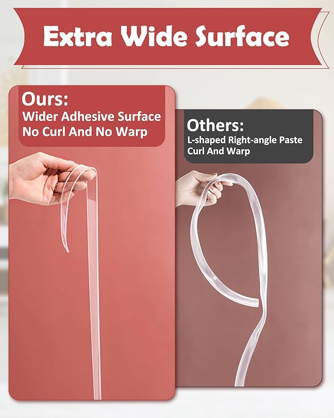 Corner Protectors Baby Proofing, Clear Edge Protector Strip, Soft Corner Protectors for Kids, Baby Child Safety Tables Corner Guards for Furniture Against Sharp Corners for Cabinets, Tables 3.3ft