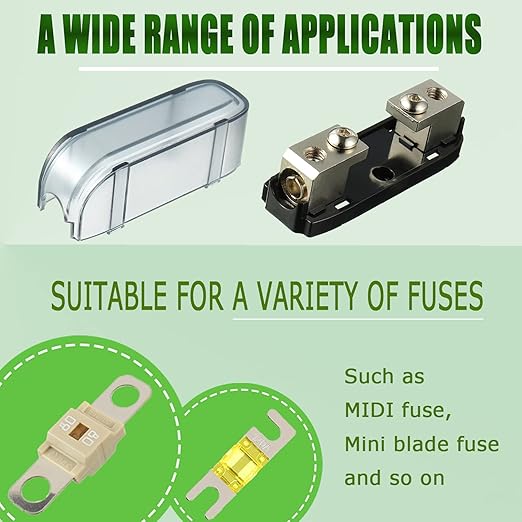 Mini ANL Fuse Holder - Midi Fuse Holder for Automotive Marine (2 Pcs)