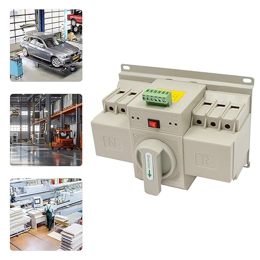 Dual Power Switch 63A 110V AC Dual Power Automatic Transfer 2S Quickly Switch Transfer Automatic/Manual Conversion Options (3P 63A)