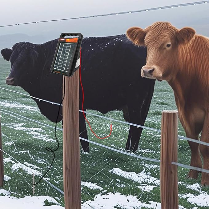 FenceMate 10 Miles Range Solar Fence Charger 0.2J for Containment of Livestock, Poultry, Pet, Hobby Farming, Portable Energizer for Exclusion of Rodent, Nuisance, Day & Night, All-Weather Protection
