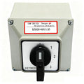 40A Changeover Switch with Exterior Box, 4 Positions 3 Poles, Universal Selector Switch, Cam Switch Box IP65