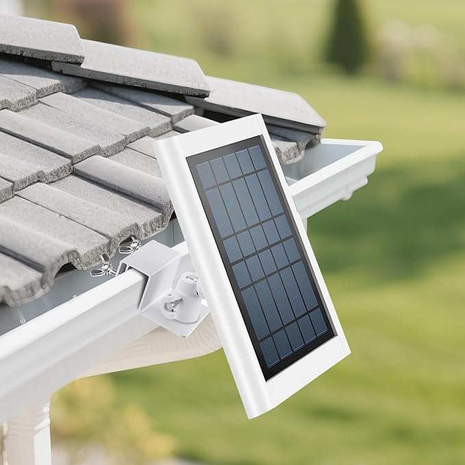 2Pack Gutter Mount for Solar Panel, No Drill Aluminum Alloy Bracket with 360° Rotation, Weatherproof and Rustproof, Easy Installation for Maximum Sunlight Exposure, White