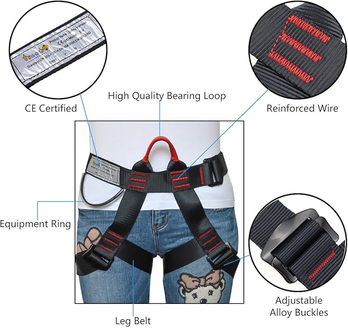 Climbing, Rock Climbing, Half Body for Rappelling Fire Rescuing Tree Climbing Gear