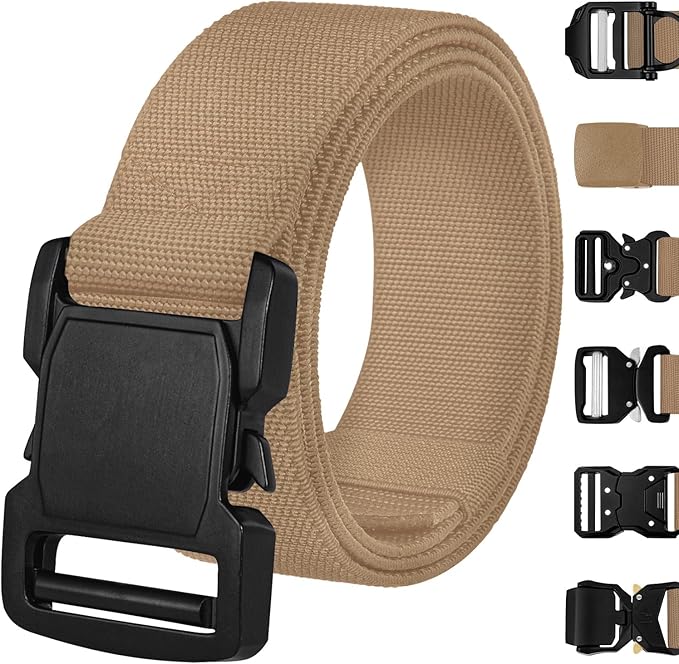 TECEUM Tactical Belt – Heavy-Duty & Quick Release – Military, Work, Rigger, Duty & Utility Belt for Men