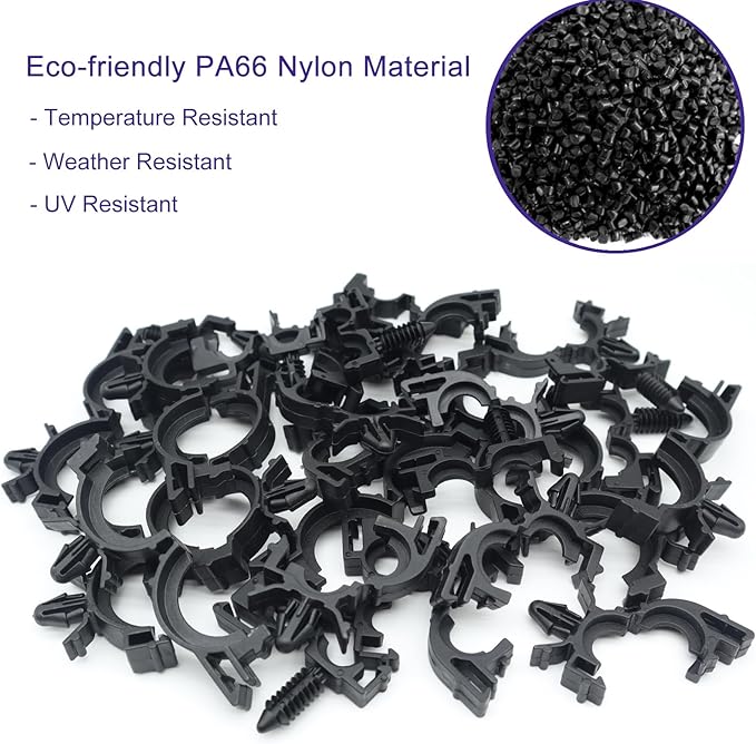 Universal Automotive Wire Loom Clips Kit, Car Engine Bay Wire Harness Routing Clip Replacement Parts for Trucks Cars (60pcs)