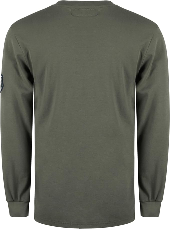 BOCOMAL FR Shirts Lightweight Classic Crew Long Sleeve Fire Resistant Shirt CAT2