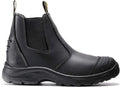 DIIG Work Boots for Men, Steel/Soft Toe Waterproof Working Boots, Slip Resistant Anti-Static Slip-on Safety Working Shoes
