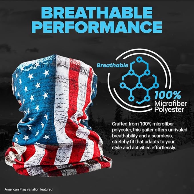 S A Company 5-Pack UV Face Shield | UV 30+ Multipurpose Neck Gaiter Balaclava for Adults | Multiple Color Packs