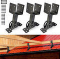4x4 Heavy Duty Roof Riser Brackets Kit 3 Pcs，Adjustable Angle Pergola Brackets Black Powder-Coated for Patio Pergola Gazebo