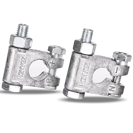 Battery Terminals,Anti-Corrosion Battery Terminal Connectors,Quick Release Military Battery Terminal,Heavy Duty Battery Terminal Set for Marine Car Boat RV and Vehicles (1 Pair)
